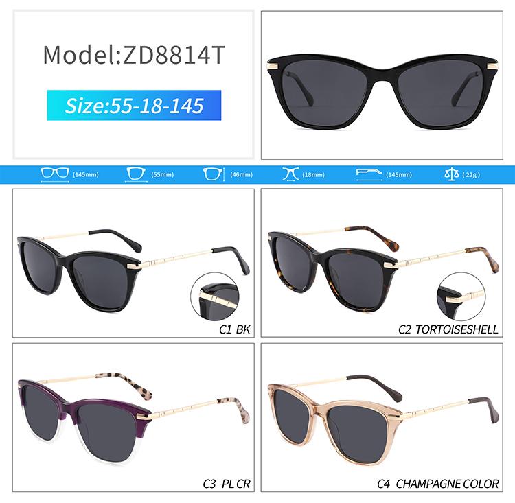 ZD8814-plain sunglasses wholesale ZD8814-gafas de sol lisas al por mayor
