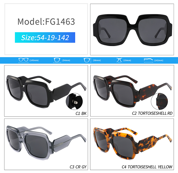 FG1463-designer square sunglasses FG1463-gafas de sol cuadradas de diseñador