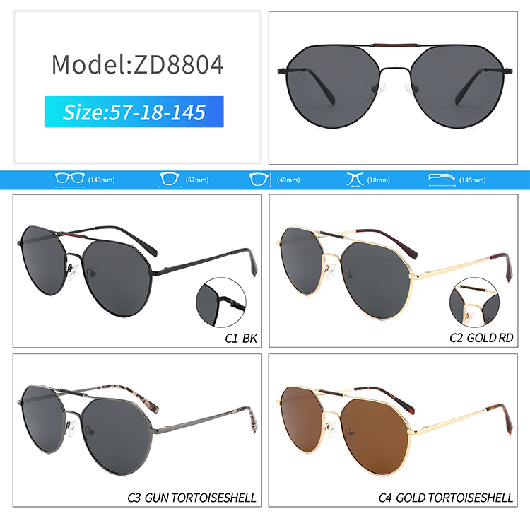 ZD8804-metal mens sunglasses ZD8804-gafas de sol de metal para hombre