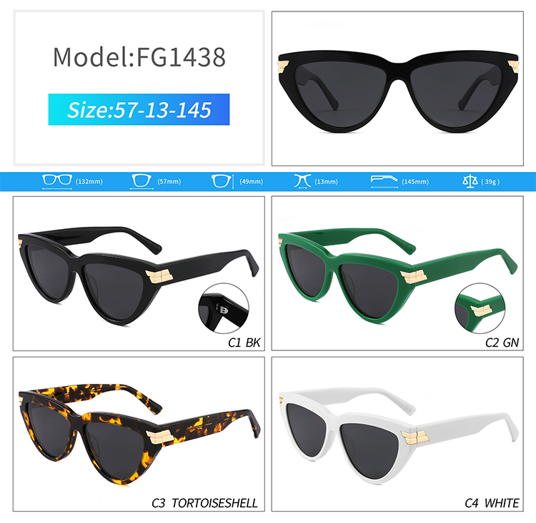 FG1438-designer sunglasses for women FG1438-gafas de sol de diseño para mujer.
