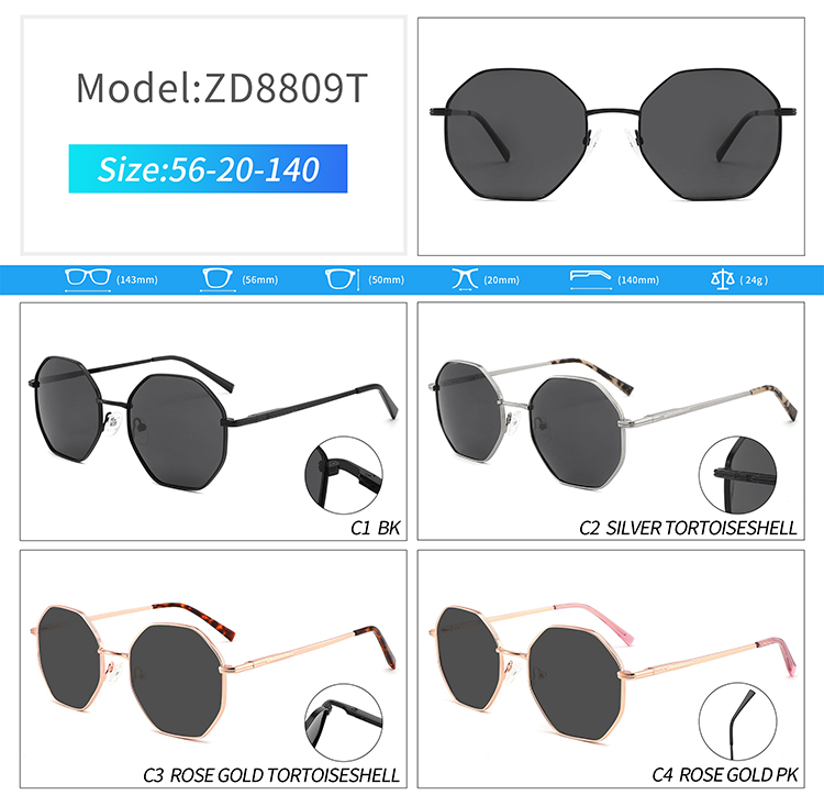 ZD8809-cheap metal sunglasses ZD8809-gafas de sol de metal baratas