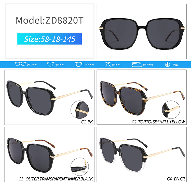 ZD8820-bulk retro sunglasses ZD8820-gafas de sol retro a granel