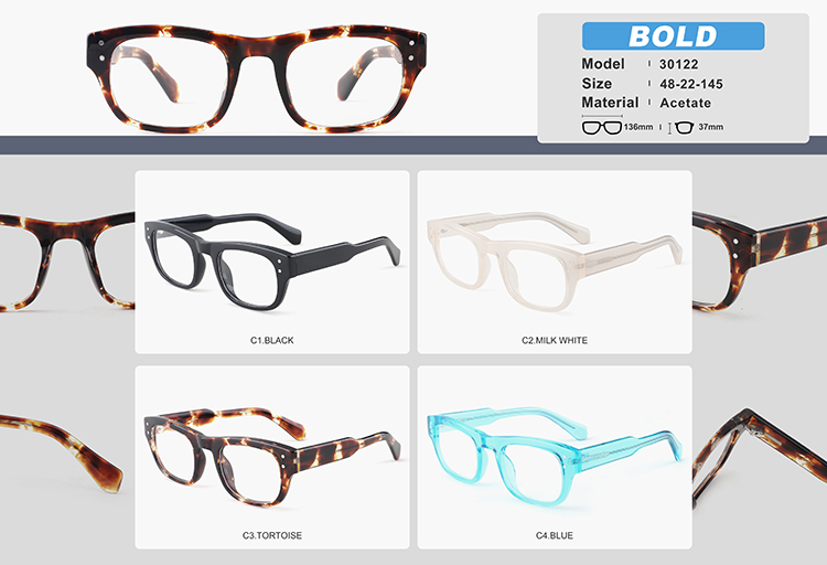 Wholesale Acetate Glasses Frames YC30122 Marcos de gafas de acetato al por mayor YC30122