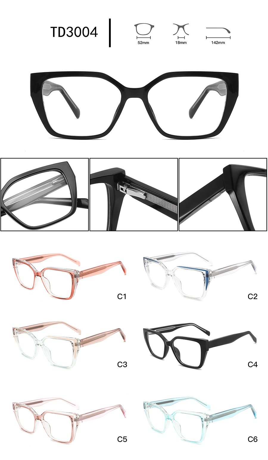 glasses frames for ladies TD3004 monturas de gafas para mujer TD3004