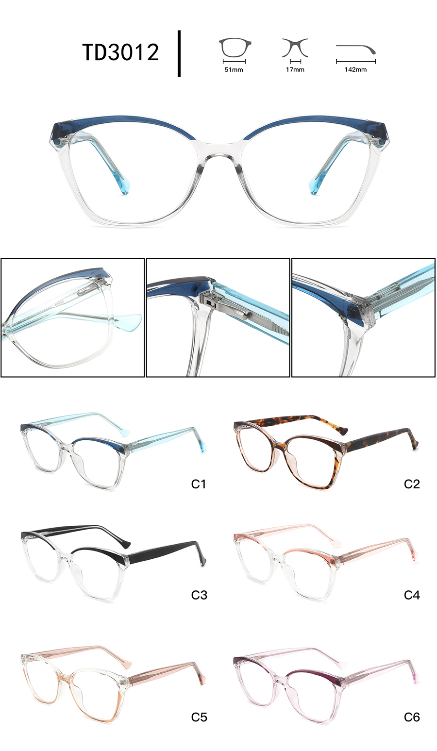 optical glasses frames men TD3012 monturas de gafas ópticas para hombre TD3012