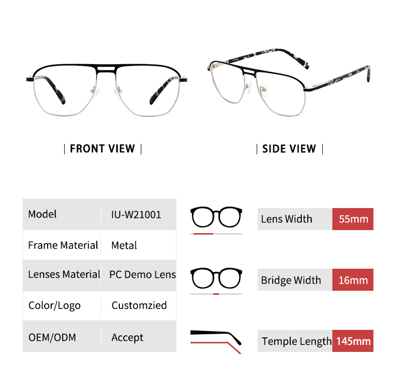 Gafas graduadas vintage Frames_size