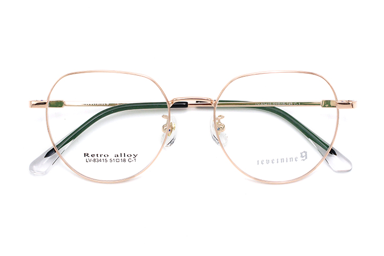 Monturas de gafas retro para hombre - Oro