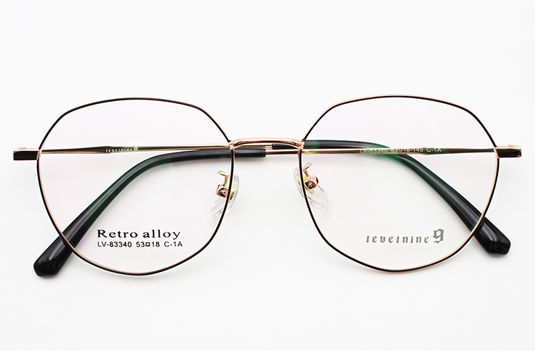 Anteojos de montura completa - Negro y dorado