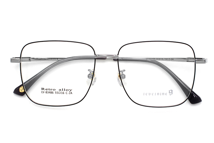 Gafas de metal con montura completa - Plata