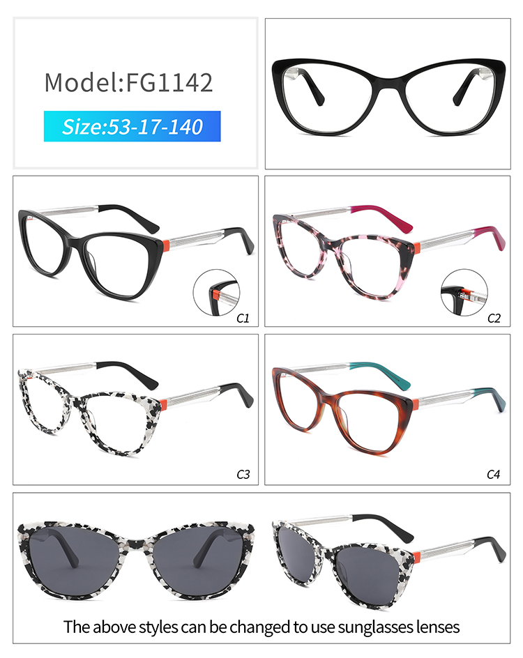 FG1142 monturas ópticas antiguas FG1142