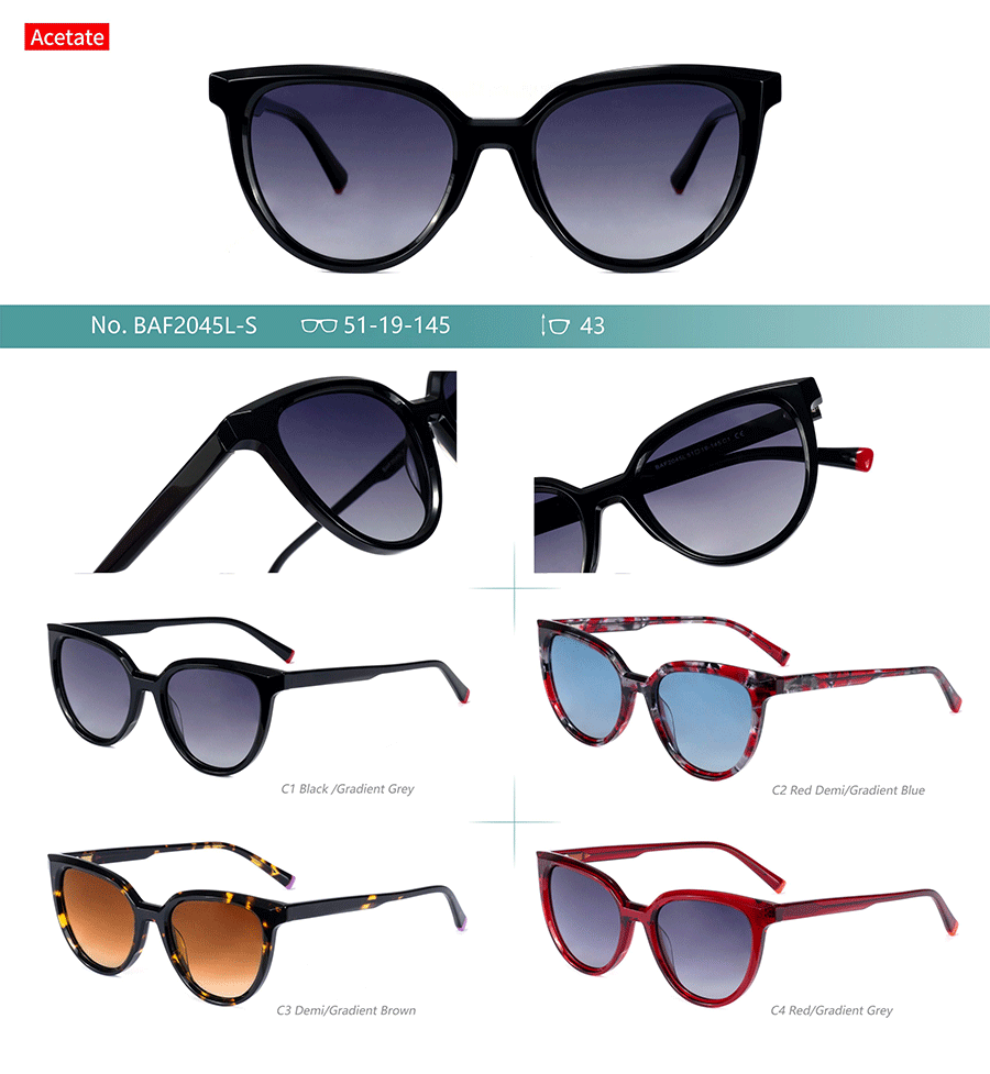 Wholesale Acetate Sunglasses-BAF2045LS Venta al por mayor Gafas de sol de acetato-BAF2045LS