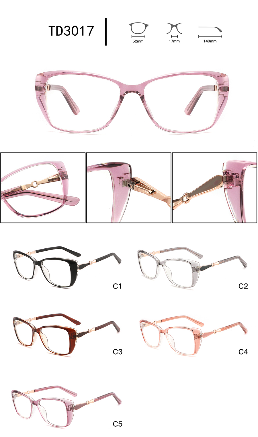 cheap vintage glasses frames TD3017 Marcos de gafas vintage baratos TD3017