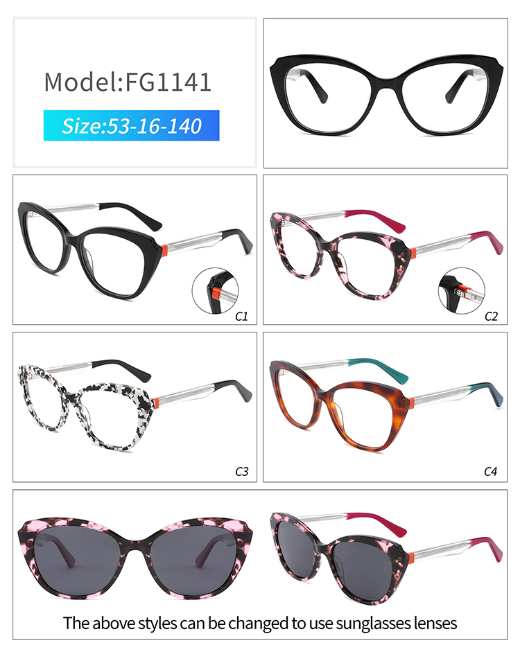 FG1141 monturas de gafas grandes FG1141