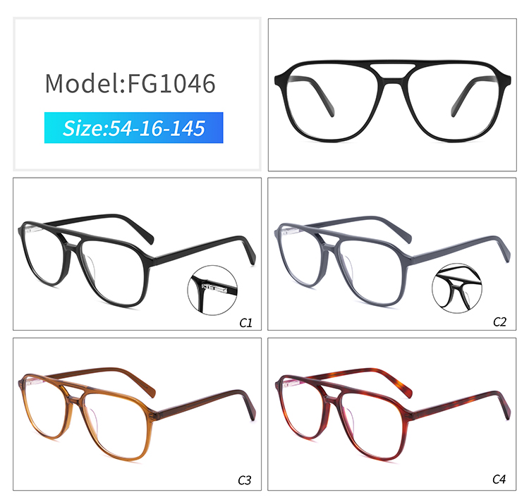 FG1046 Monturas ópticas de gafas de acetato FG1046