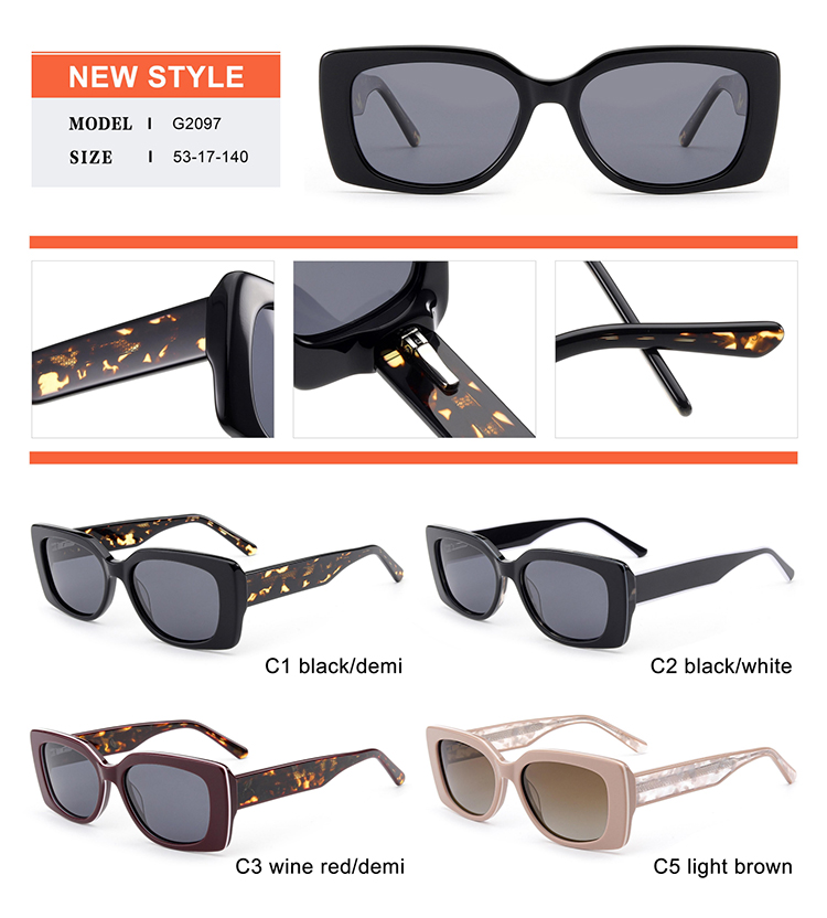 Acetate Sunglasses Details - G2097 Detalles de gafas de sol de acetato - G2097