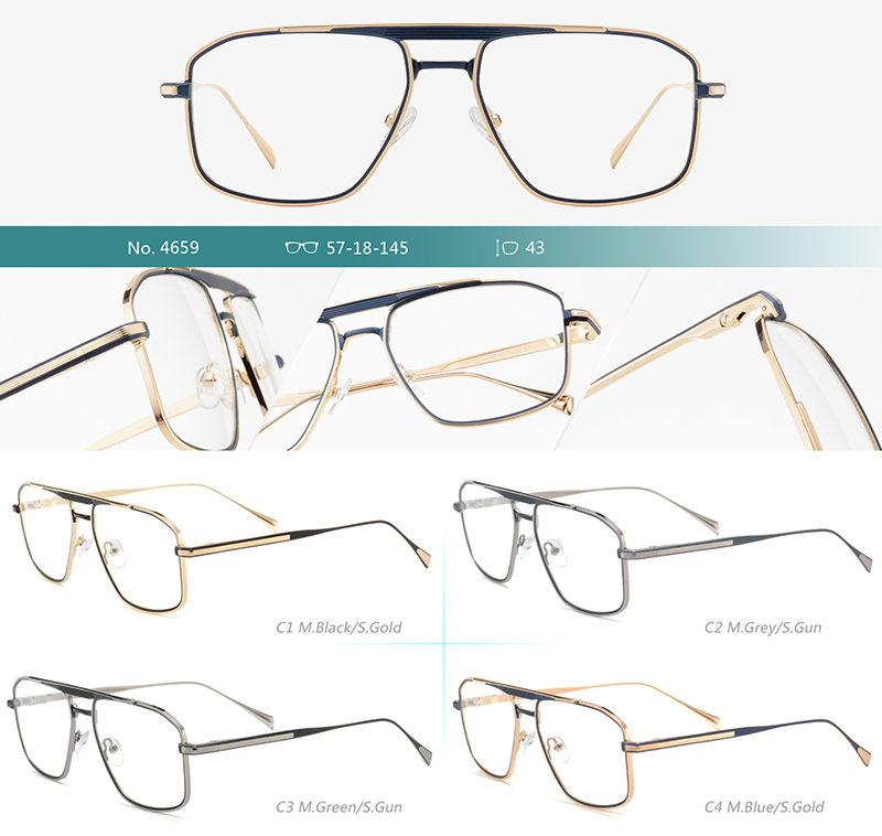 Wholesale Metal Glasses Frames 4659 Marcos De Gafas De Metal Al Por Mayor 4659