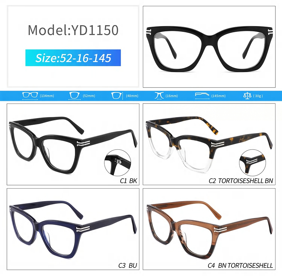 mens fashion glasses frames YD1150 monturas de gafas de moda para hombre YD1150