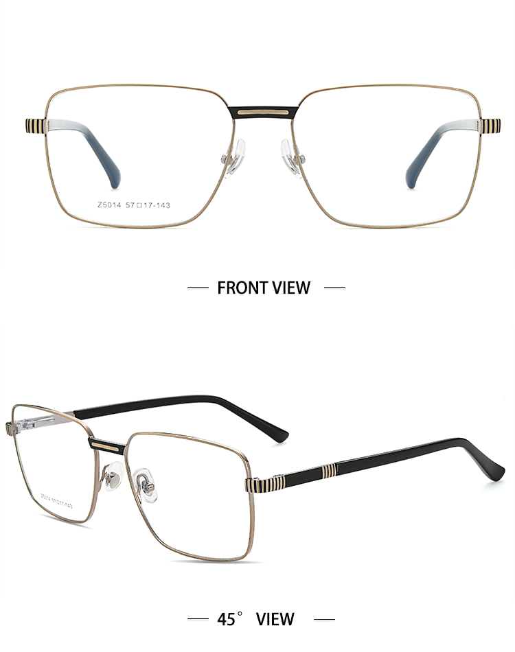 Gafas cuadradas con montura metálica