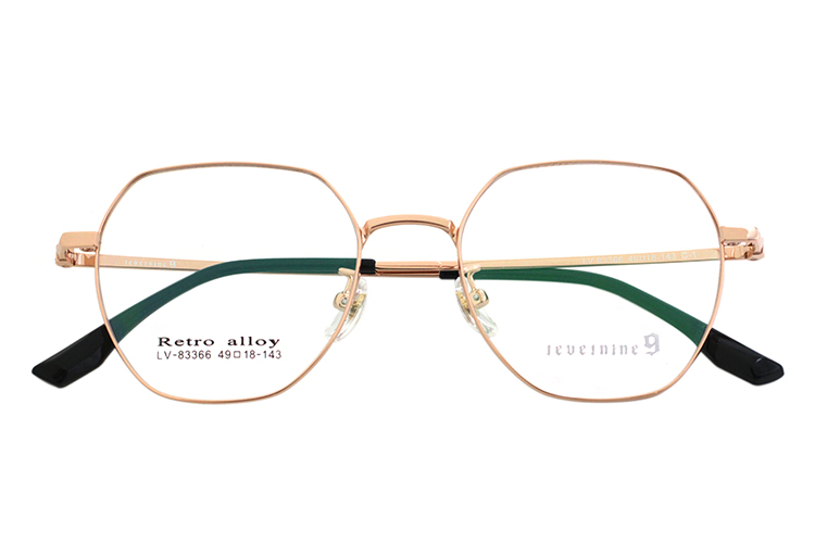 Monturas de gafas populares: dorado