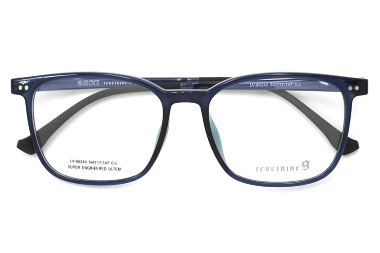 Gafas con montura rectangular - Azul