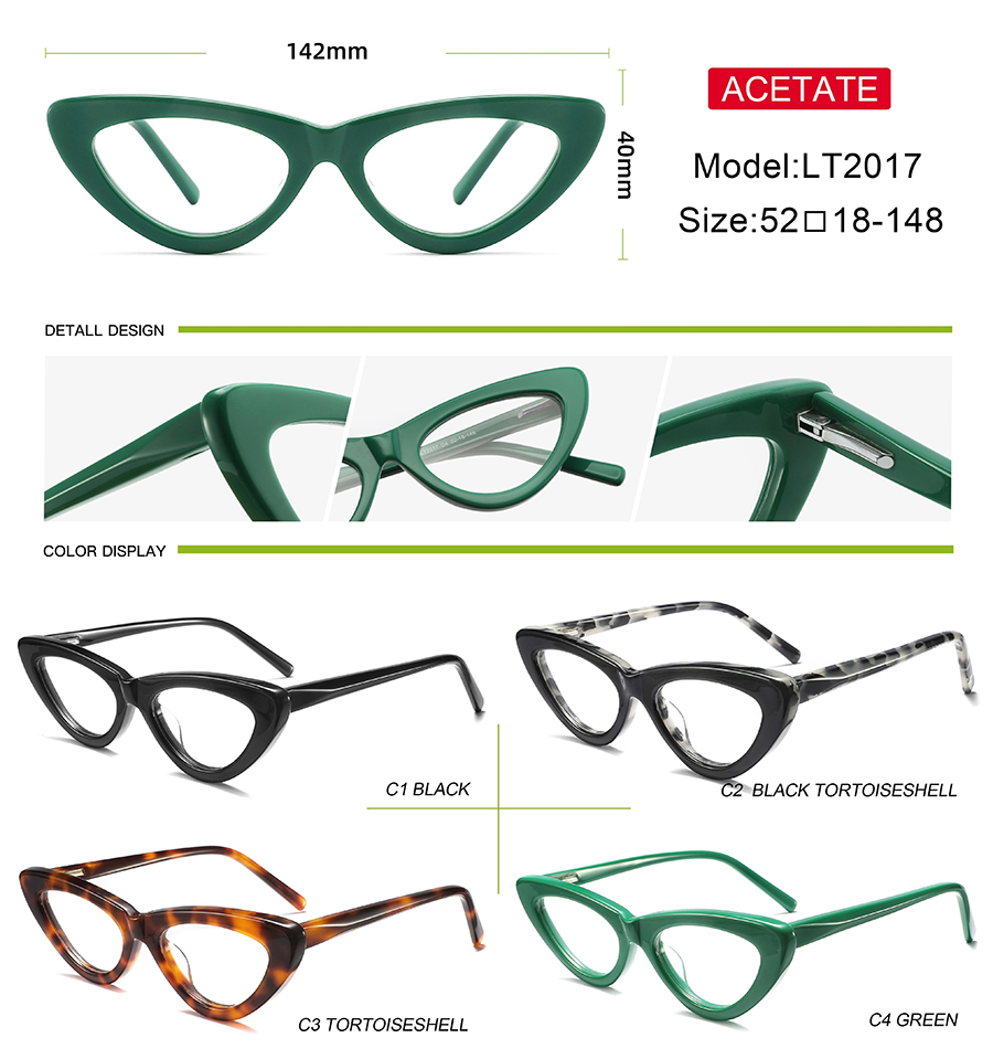 prairie greens glasses frames LT2017 - 38 monturas de gafas verdes pradera LT2017 - 38