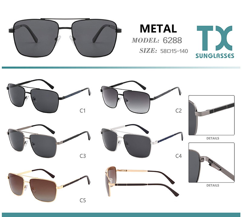 Wholesale Metal Sunglasses 6288 Gafas De Sol De Metal 6288 al por mayor