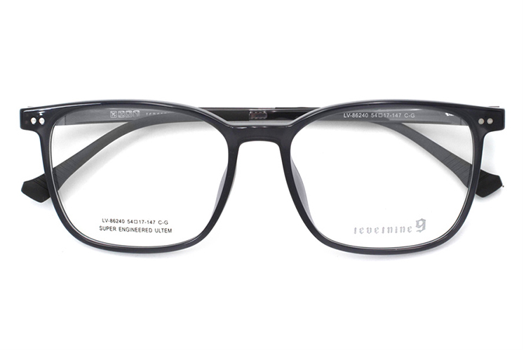 Gafas con montura rectangular - Gris