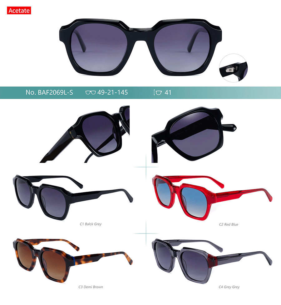 Wholesale Acetate Sunglasses-BAF2069LS Venta al por mayor Gafas de sol de acetato-BAF2069LS