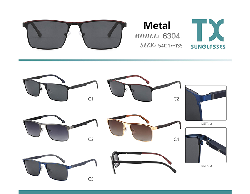 Wholesale Metal Sunglasses 6304 Gafas De Sol De Metal 6304 al por mayor