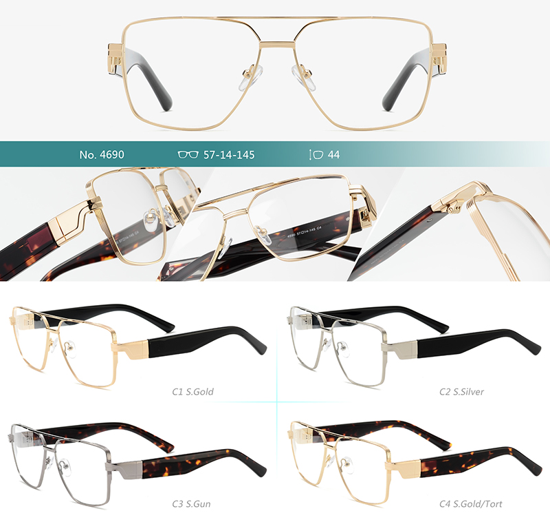Wholesale Metal Glasses Frames 4690 Venta al por mayor Marcos de gafas de metal 4690