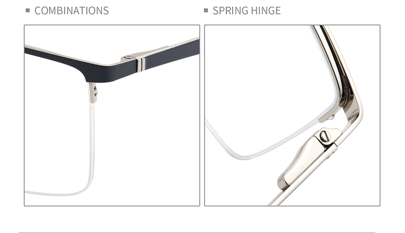 Monturas de gafas semi sin montura para hombre