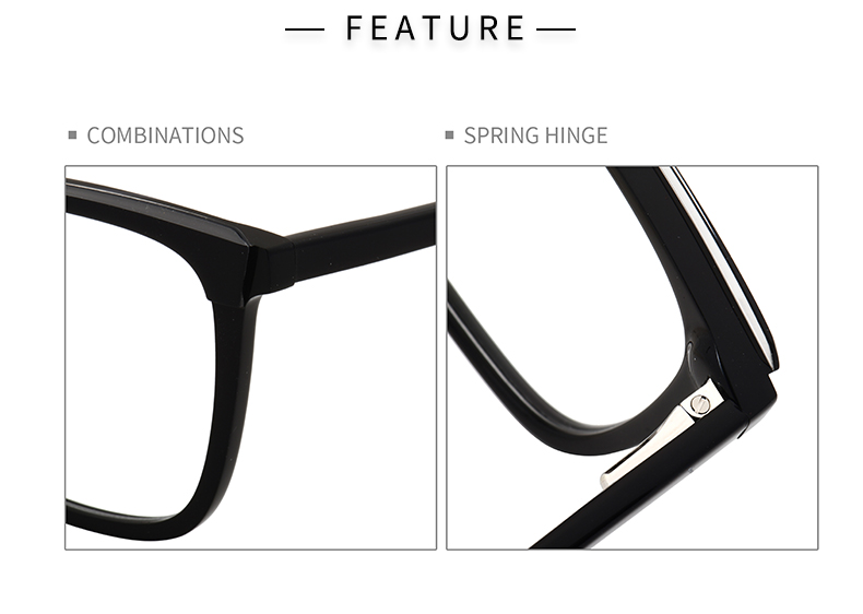 Gafas con montura cuadrada gruesa_característica