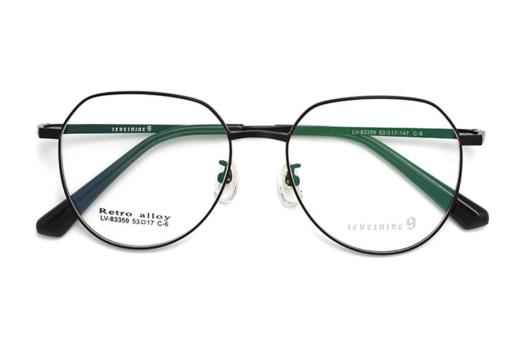 Monturas de gafas de hombre de metal - Negro