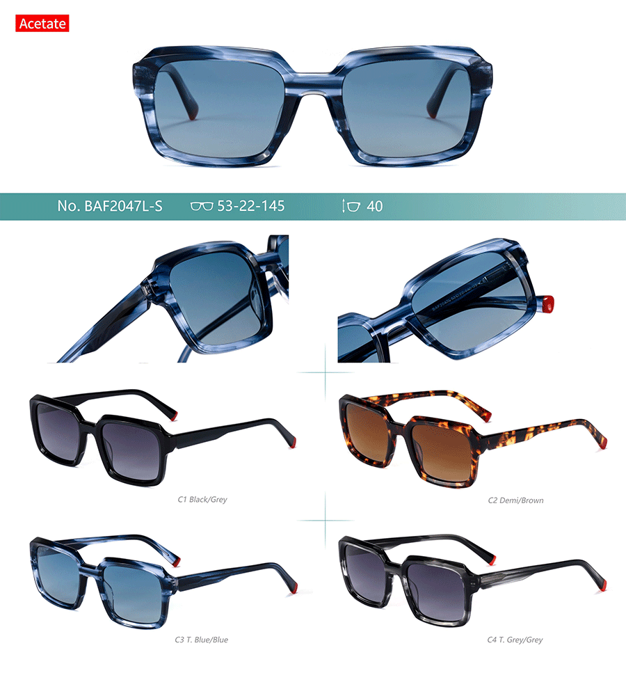 Wholesale Acetate Sunglasses-BAF2047LS Venta al por mayor Gafas de sol de acetato-BAF2047LS