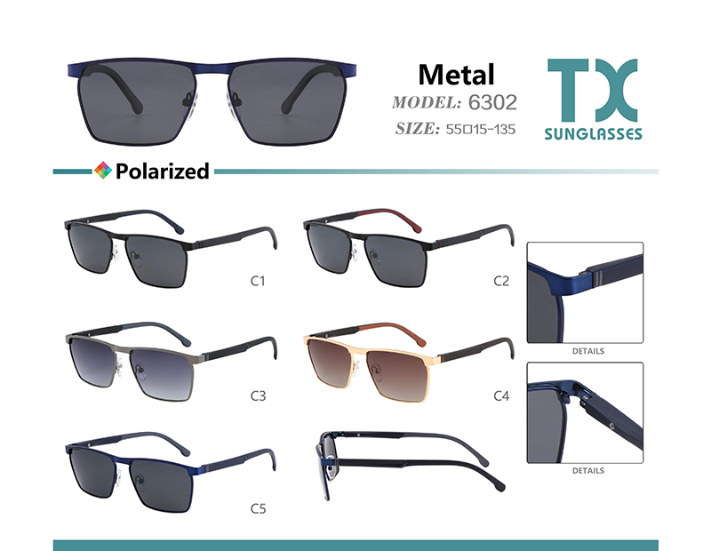 Wholesale Metal Sunglasses 6302 Gafas De Sol De Metal 6302 al por mayor