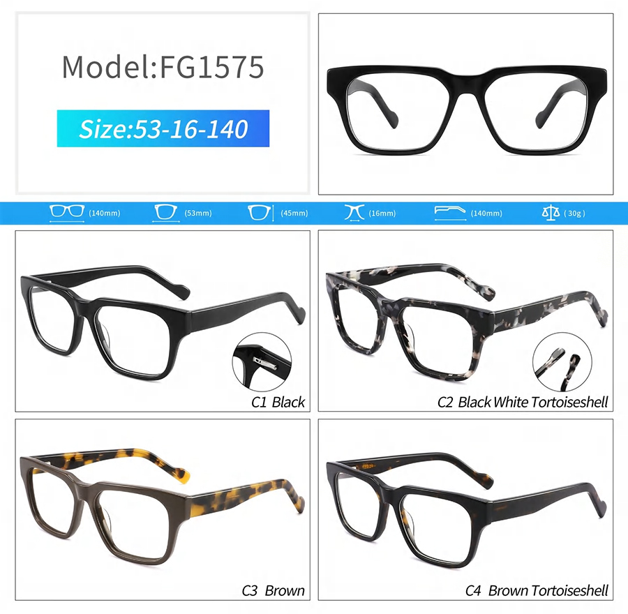 popular glasses frames for men FG1575 monturas de gafas populares para hombres FG1575