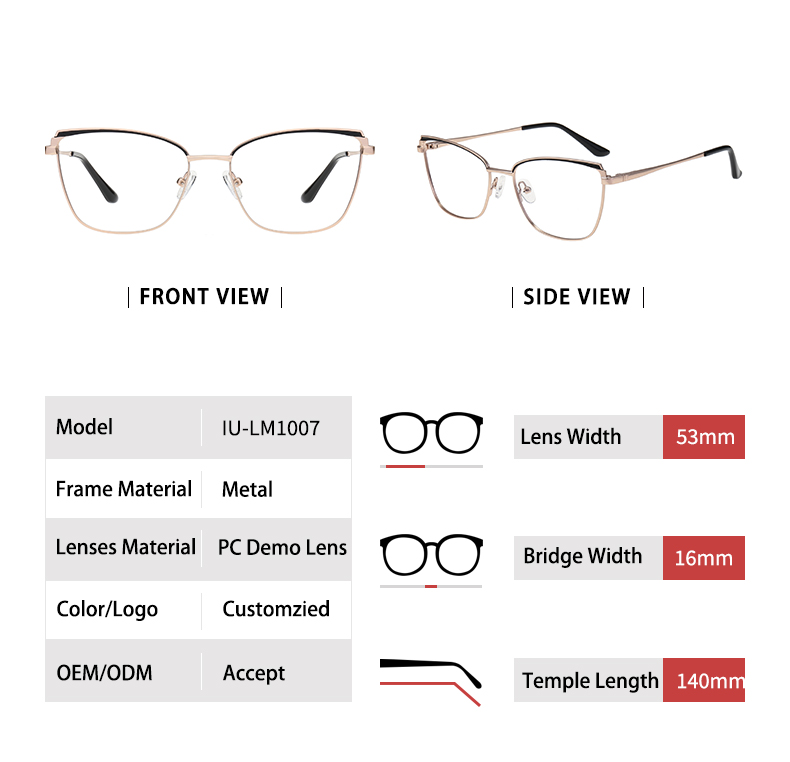 Gafas de ojo de gato para mujer_detials