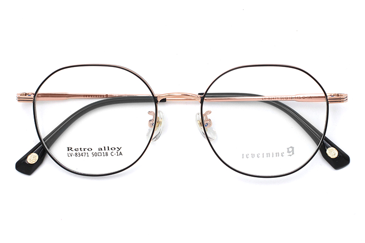 Marcos de metal óptico de alta calidad - Negro y dorado
