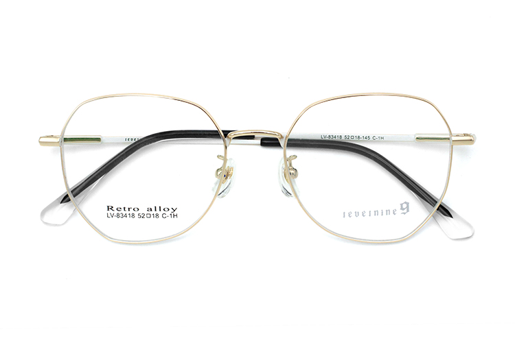 Gafas con montura metálica fina - Oro