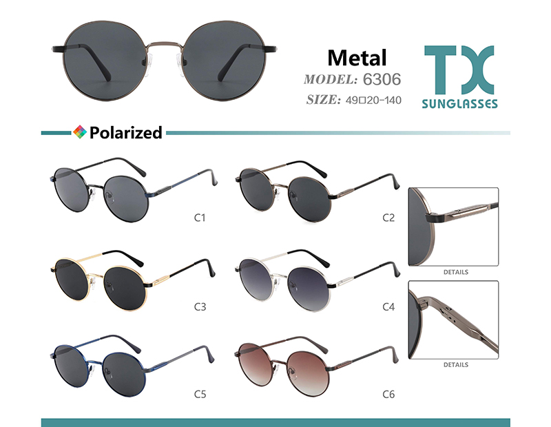 Wholesale Metal Sunglasses 6306 Gafas De Sol De Metal 6306 al por mayor