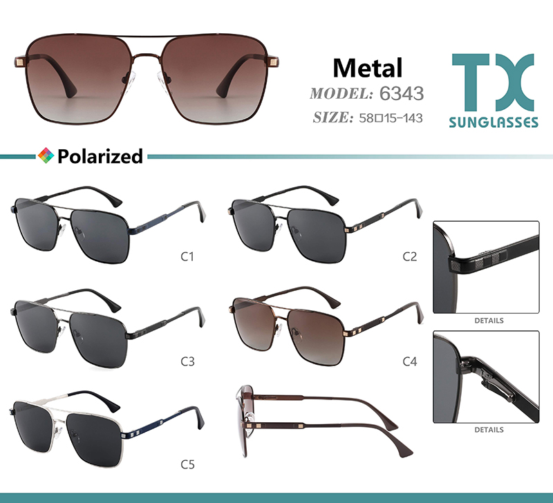 Wholesale Metal Sunglasses 6343 Gafas De Sol De Metal 6343 al por mayor