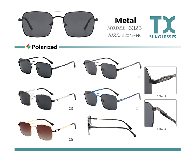 Wholesale Metal Sunglasses 6323 Gafas De Sol De Metal 6323 al por mayor