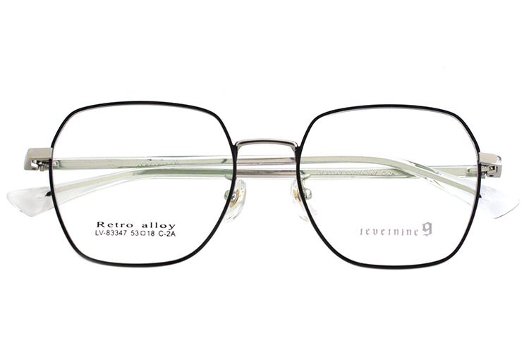 Anteojos Cuadrados Metálicos - Negro&Plata