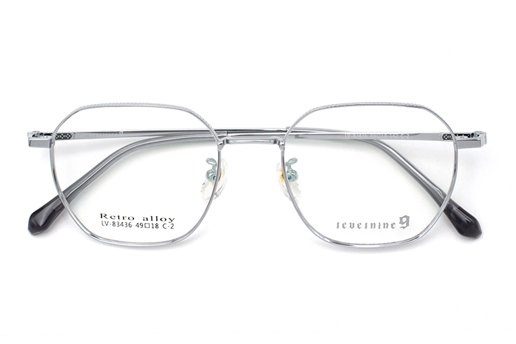 Monturas ópticas grandes -Plata
