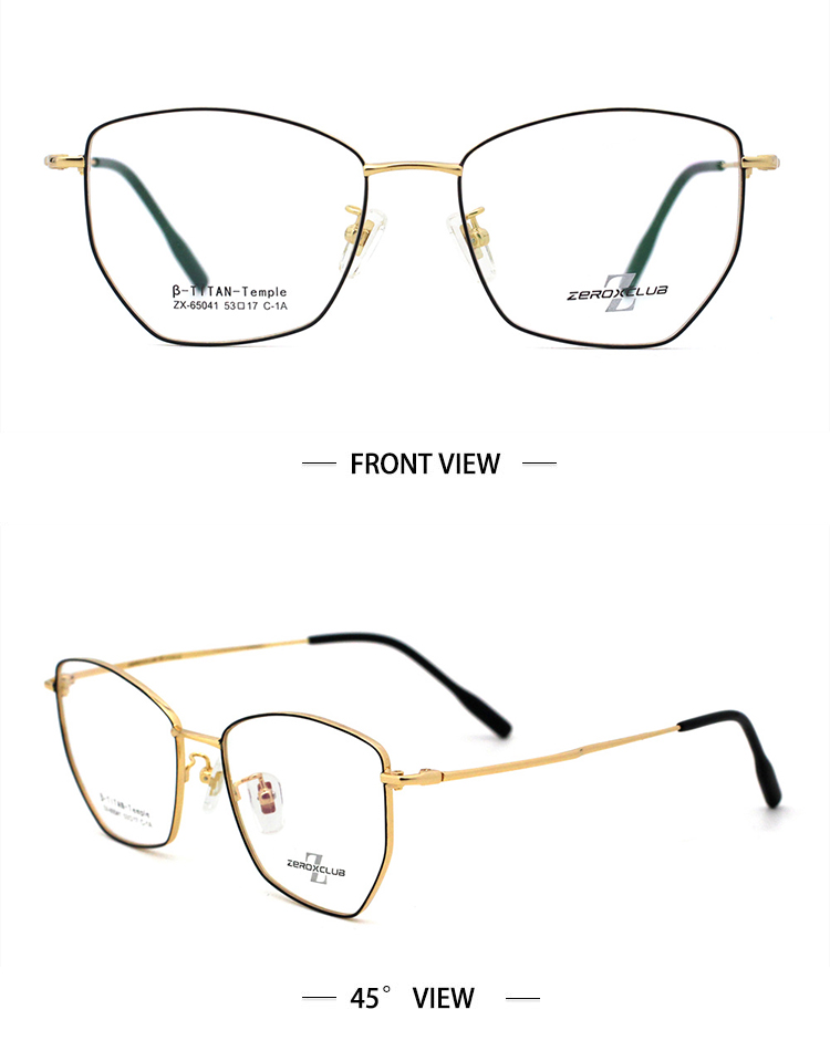 SKU-C1A monturas de gafas personalizadas_oro negro