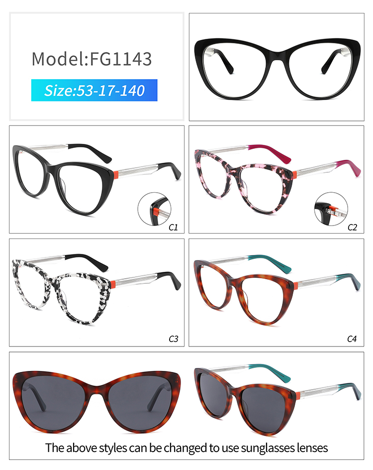 FG1143 monturas de gafas estilo vintage FG1143