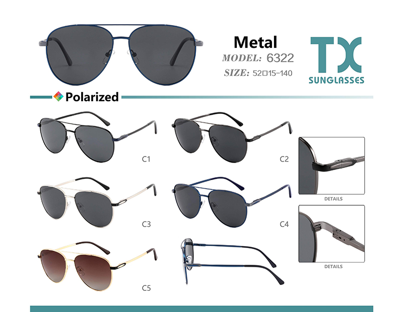 Wholesale Metal Sunglasses 6322 Gafas De Sol De Metal 6322 al por mayor