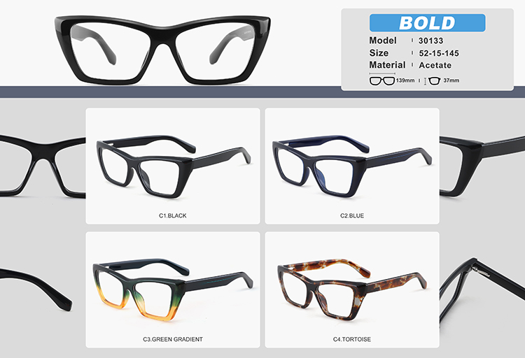 Wholesale Acetate Glasses Frames YC30133 Marcos de gafas de acetato al por mayor YC30133