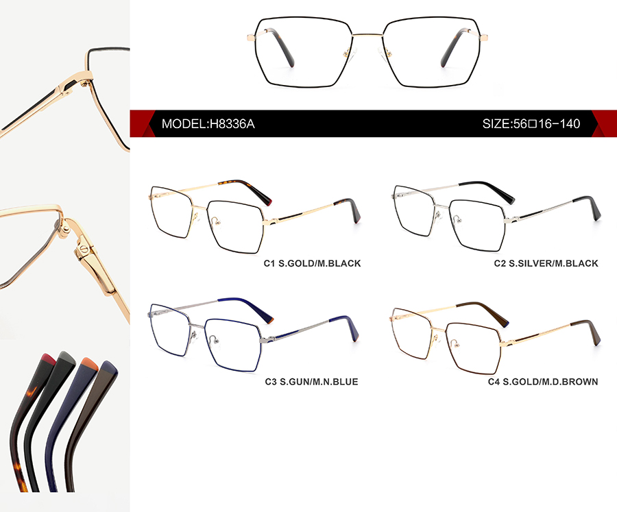 big glasses frames H8336A monturas de gafas grandes H8336A