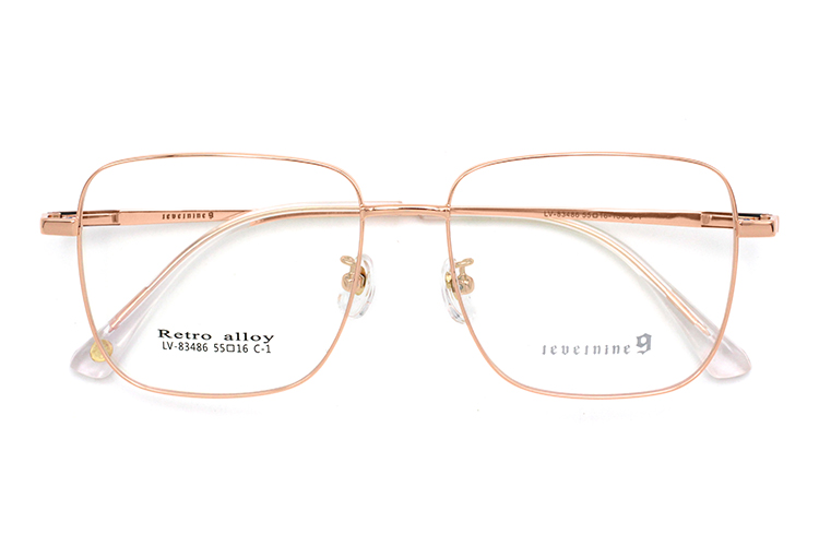 Gafas de metal con montura completa - Oro